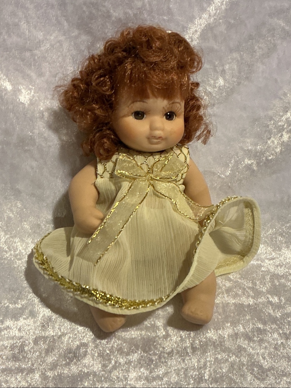 Vintage Porcelain Angel Doll with Dress